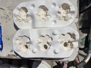 Scioto Ceramic Prod. Inc. 3 Small Cherub Ornaments Ceramic Slip Casting Mold