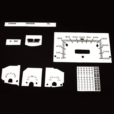 Premium Dash Decal  72-75 A Body NON Rallye STD Dash WHITE