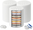 Cartucho filtro ducha 3 pack 20 etapas agua dura reduce cloro quimicos salida