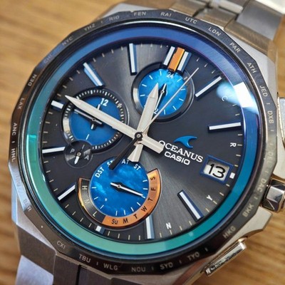 Casio Oceanus OCW-S5000C-1AJF Solar Radio Watch Titanium Black Dial Boxed