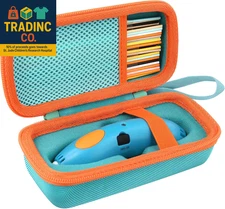 Hard Case for 3Doodler Start+ Essentials (2024) 3D Pen Set - Storage Organizer w