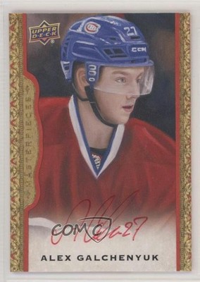 2014-15 Upper Deck Masterpieces Red Framed 23/30 Alex Galchenyuk #36 Auto 1eo7