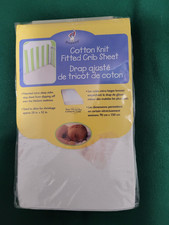 Baby Fitted Crib Sheet White 28x52 Inches Cotton New