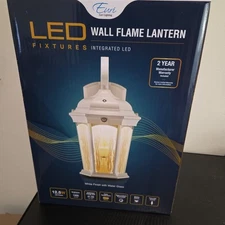 Euri Lighting EFL-130W-MD Flickering Flame Porch Light, Water Glass OPEN BOX