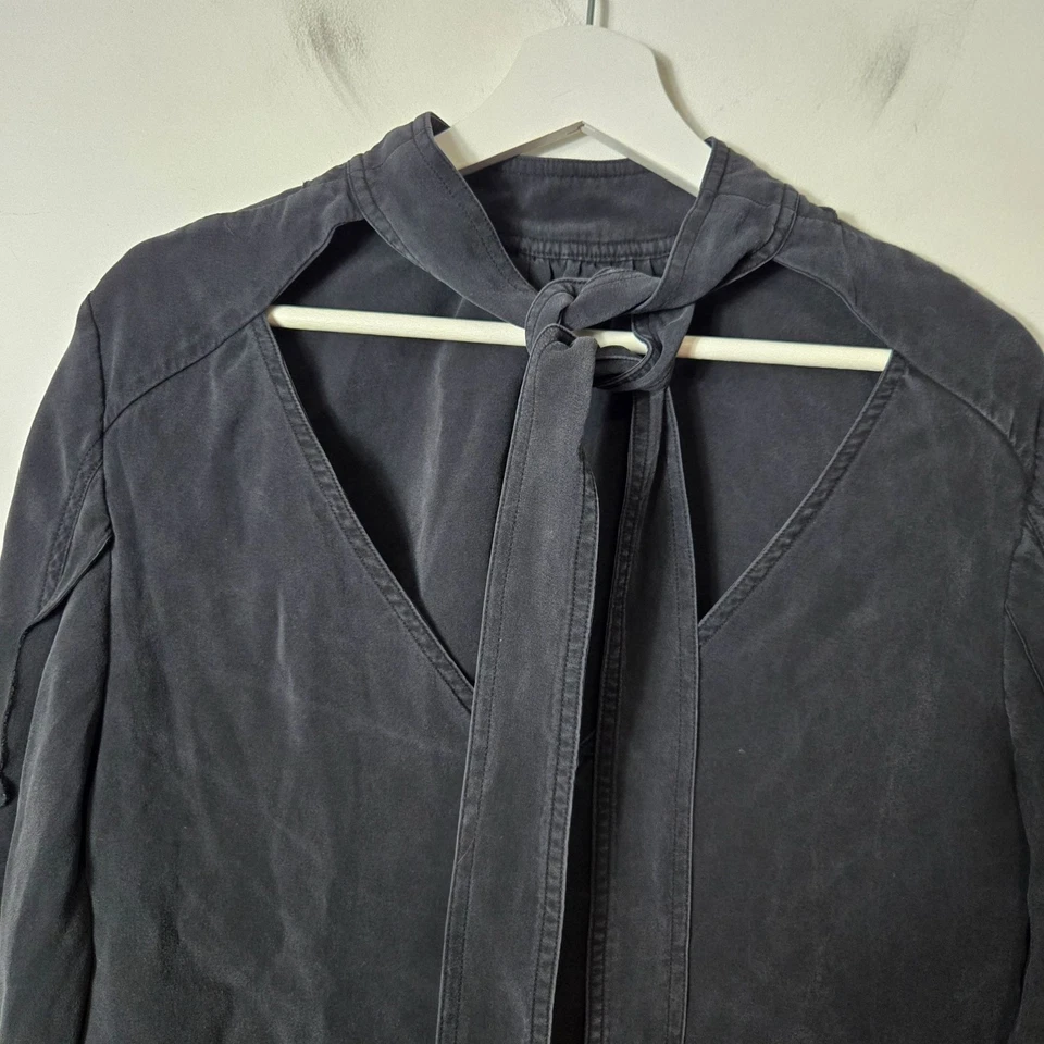 Derek Lam 12 码丝绸长袖高领绑带上衣 — 第 3/4 张图片