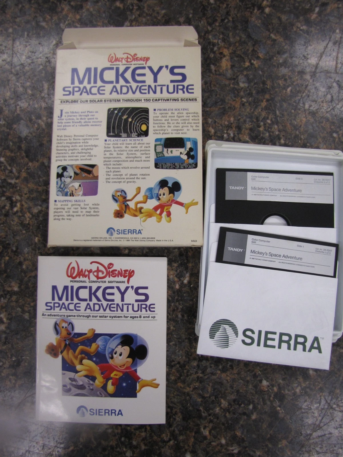Additional photo for Walt Disney Mickey\'s Space Adventure Game for Tandy Color Computer (64K, 5.25\" Disk)