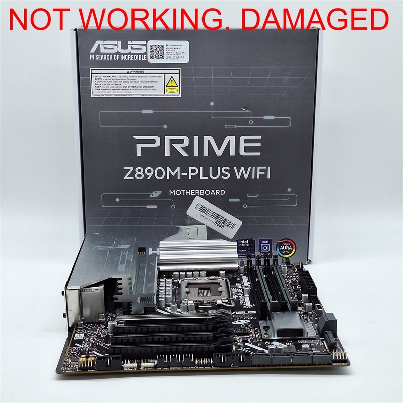 MICRO CENTER CPU Motherbard Combo - Ultra 7 265KF/Prime Z890M-Plus -NOT WORKING-