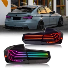 LED Tail Lights RGB For BMW 2013-2018 3 Series F30 F35 F80 Rear Lamps Animation
