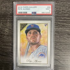 2019 Topps Gallery - Pete Alonso - Rookie RC #24 - New York Mets PSA 9