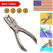 Stylish Silver 1-Hole Punch - Perfect for Home and Office Use, 5 Sheet Capacity