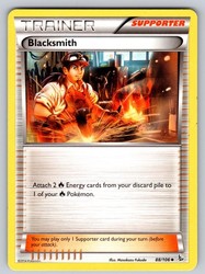 Blacksmith 88/106 XY - Flashfire Uncommon Trainer Supporter
