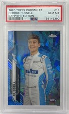 2020 Topps Chrome Sapphire F1 George Russell RC Rookie #19 PSA 10 GEM MINT SP