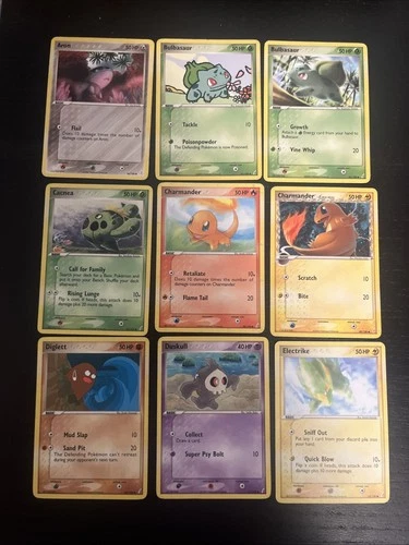 Pokémon TCG Crystal Guardians Common Character HP/DMG Card Lot