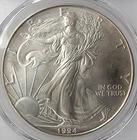 1994 - MS66 - American Silver Eagle - BU - 99.9% silver - PCGS