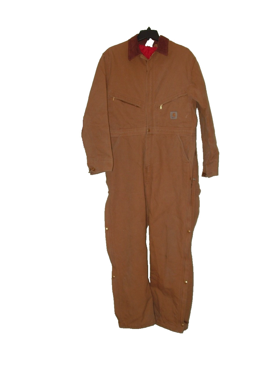 Vintage Carhartt X01 BRN Quilt Insulated Duck Coveralls Men's 42 Regular USA