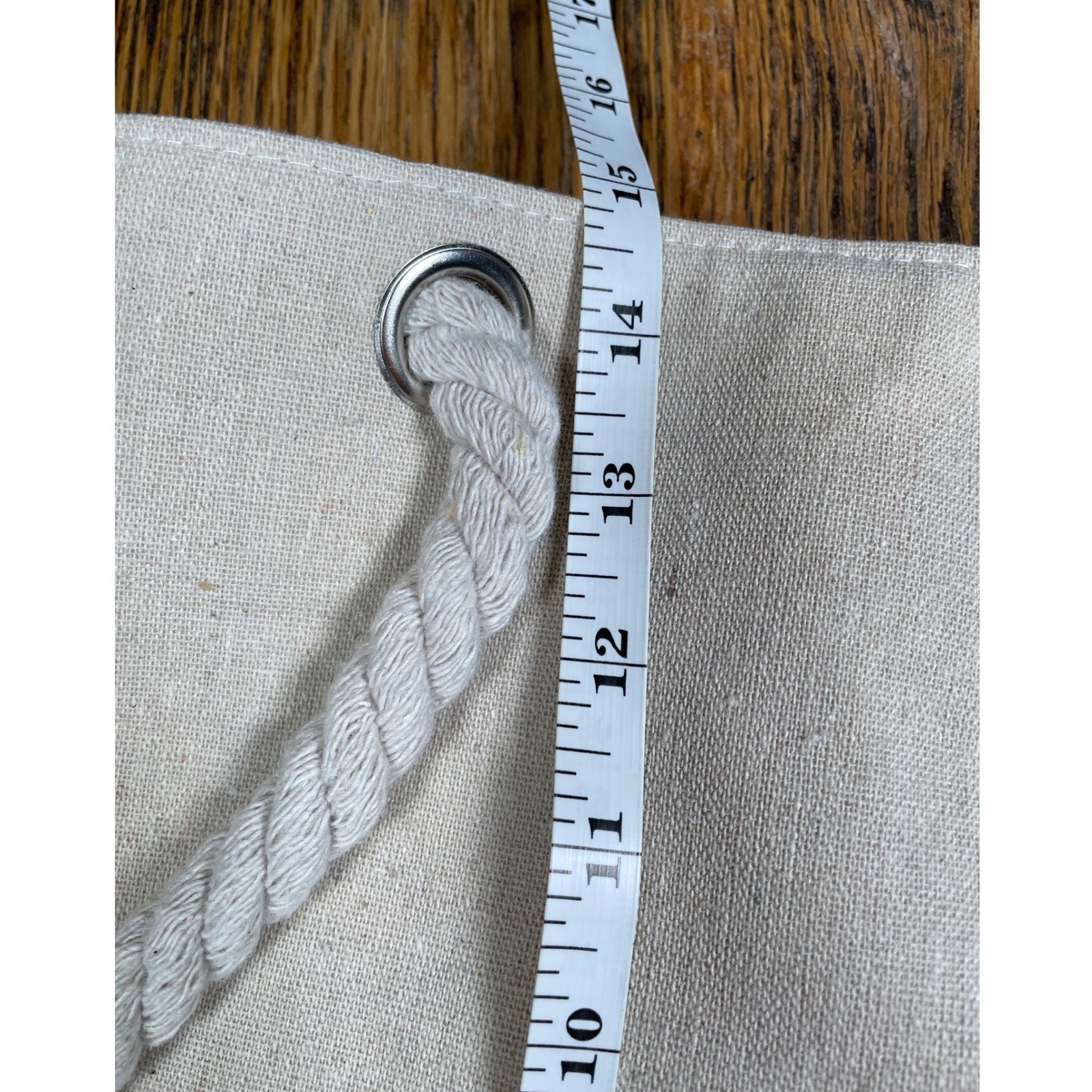 Nautical Anchor Canvas Drawstring Backpack Teal C… - image 3