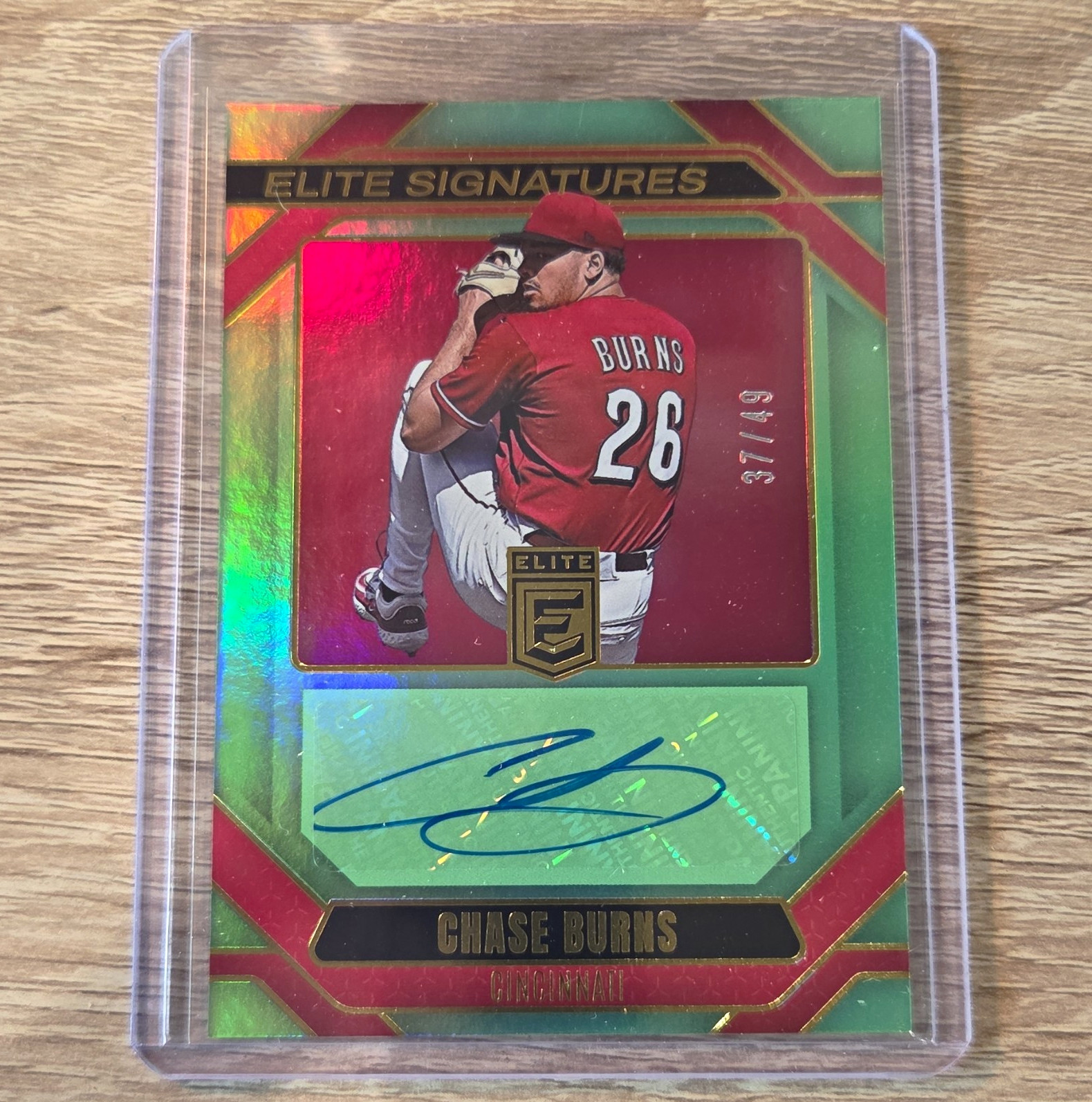 Panini 2026 Donruss Elite Baseball Chase Burns Reds Elite Signatures ES-CB 37/49