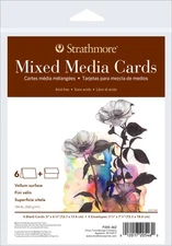 Strathmore Cards & Envelopes 5"X6.875" 6/Pkg-Mixed Media - P205462