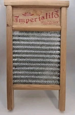 Imperialito Washboard Wood Metal 14.5" x 7.5" Vintage 