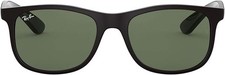 Ray-Ban Junior RJ9062S Child Square Sunglasses - Green lens/Matte Black Frame
