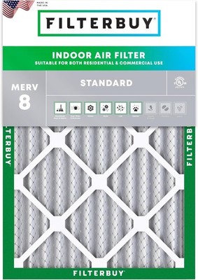 Filterbuy 24x30x2 Pleated Air Filters, Replacement for HVAC AC Furnace (MERV 8)