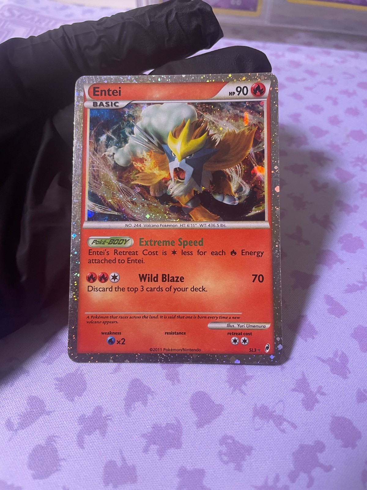 🔥 Entei SL3 Shiny Legendary – Call of Legends Secret Rare – Near Mint