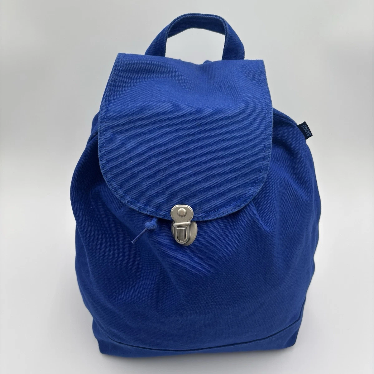 Baggu 100% Recycled Cotton Canvas Drawstring Backpack Baggu Drawstring Backpack - Eucalyptus | Garmentory main image 4