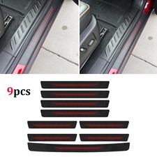 9pcs Car Door Sill Scuff Cover Trim Anti Scratch Sticker Accessories For Toyota