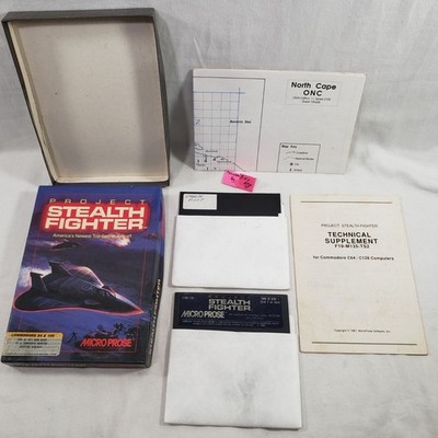 Project Stealth Fighter C64 Box Complete Commodore 64 comodore jet stelth