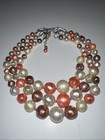 Estate Find Vintage Beaded Necklace Japan Matching Clip On Earrings — photo 2