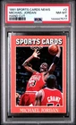 144447577 Michael Jordan 1991 Sports Cards News #2 PSA 8