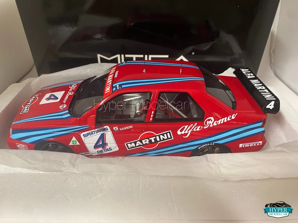 MITICA 1/18 ALFA ROMEO 155 GTA SUPERTURISMO #4 NANNINI 1992 ART. MITICA100060 - Immagine 2 di 3