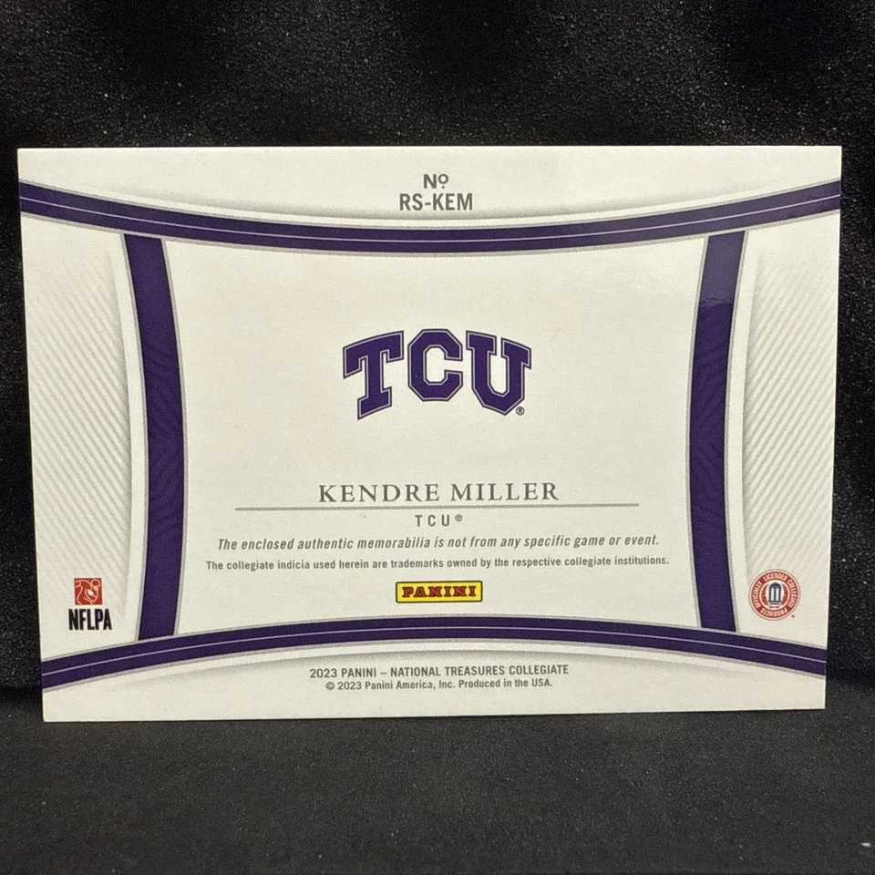 2023 Panini National Treasures Collegiate - Rookie Silhouettes Kendre Miller... - Image 2 of 3