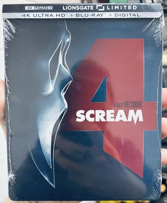 BRAND NEW Scream 4 Lionsgate Limited Edition STEELBOOK (4K Blu Ray + Blu Ray)