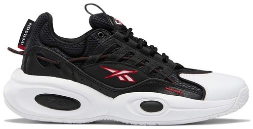 Reebok Iverson Solution Mid Basketball Shoes Black White 