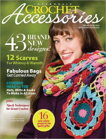 Interweave Crochet Accessories magazine 2010: scarves, bags, hats, mitts. socks - Image 2 of 2