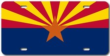 ARIZONA FLAG VEHICLE PLASTIC LICENSE PLATE FRONT AUTO USA MADE CAR TRUCK