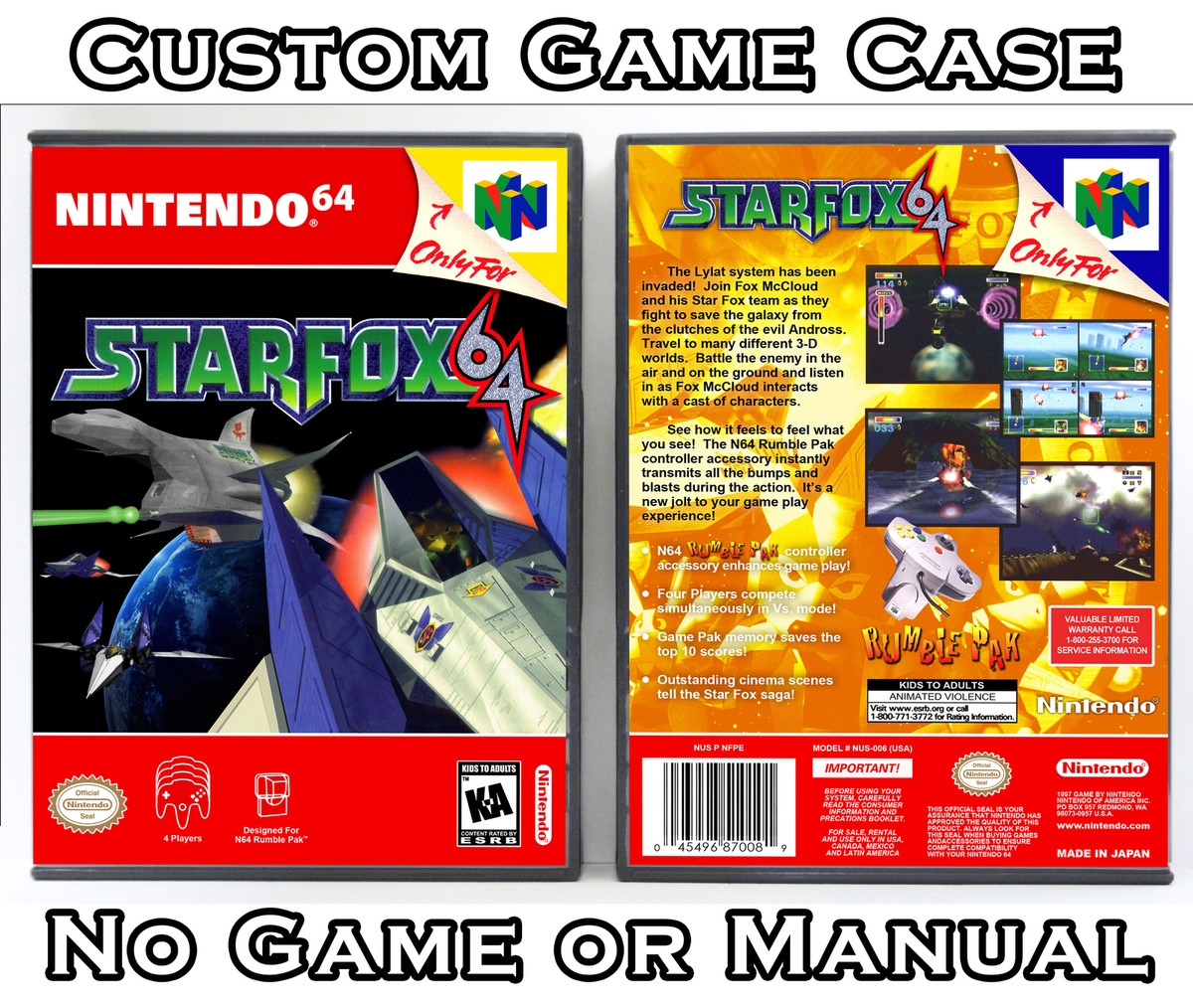 Star Fox 64 - Nintendo 64 N64 Custom Case *NO GAME* | eBay