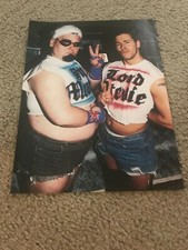 Vintage WWF STEVIE RICHARDS & THE BLUE MEANIE Wrestling Pinup Photo ECW BWO