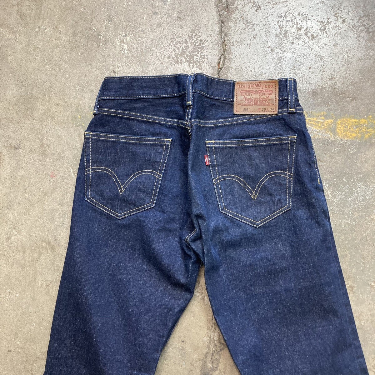 【極上】真紺 ビッグE 505 33×30 デッド3.4WASH リーバイス 極上】真紺 ビッグE 505 33×30 デッド3.4WASH リーバイス