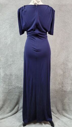 Diane von Furstenberg Gertrude Maxikleid Damen Small dunkelblau gerafft - Bild 3 von 12