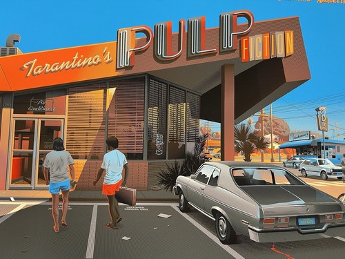 1578/2566 Mondo Pulp Fiction Laurent Durieux Screen Print Movie Poster - Picture 2 of 11
