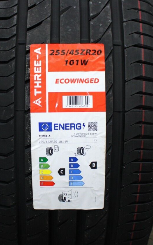 X4 255/45ZR20 255 45 20 101W M+S THREE-A ECOWINGED NEW TYRES *GREAT B ...