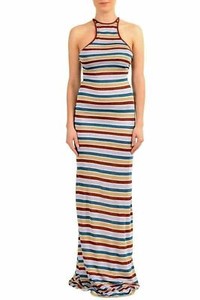 chinese dress ladies Asymmetric Maxi Dress (S62DG0019-MTN009-BROWN)