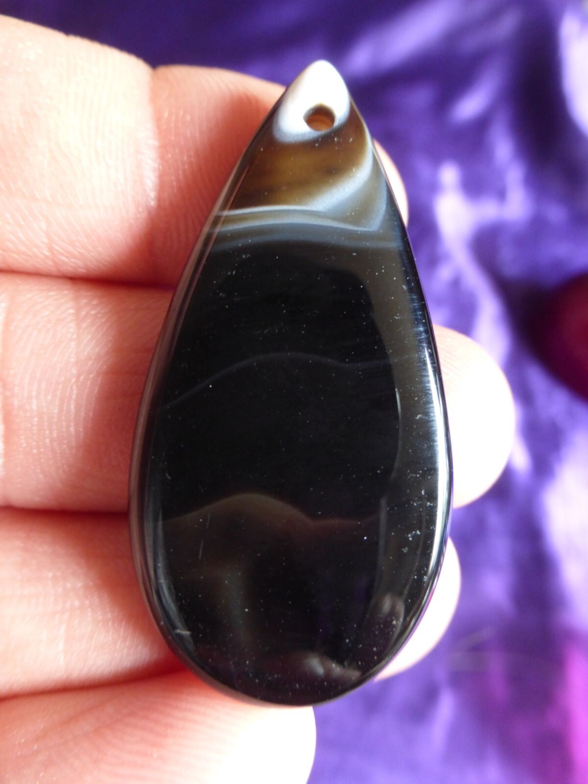 Pendentif en pierre fine oeil de tigre de 5cm de qualité supérieure