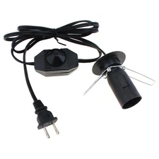 RTNLTI Salt Lamp Cord with Dimmer Switch, 6 Feet Clip in Himalayan Salt Lamp Cor