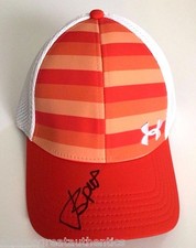 JORDAN SPIETH SIGNED UNDER ARMOUR ORANGE GOLF HAT JSA 2015 MASTERS BRITISH OPEN