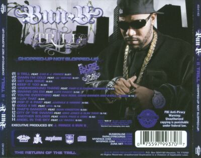 BUN B - II TRILL [PA] NEW CD