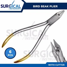 6 Pc Bird Beak Pliers With Cutter Orthodontic Dental Supply German Grade 678-325