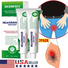 2X Hemorrhoids Removal Ointment Cream Relieves Pile Pain Quickly Reduce Itching